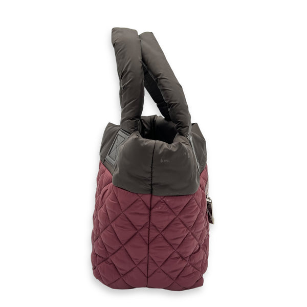 Coco Cocoon Tote Bag Black in Nylon, Silver hardware