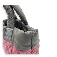 Coco Cocoon Tote Bag Black in Nylon, Silver hardware