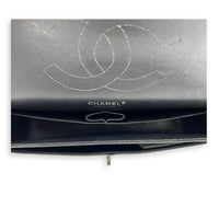 Classic Jumbo Black Shoulder Bag in Calfskin, Black hardware