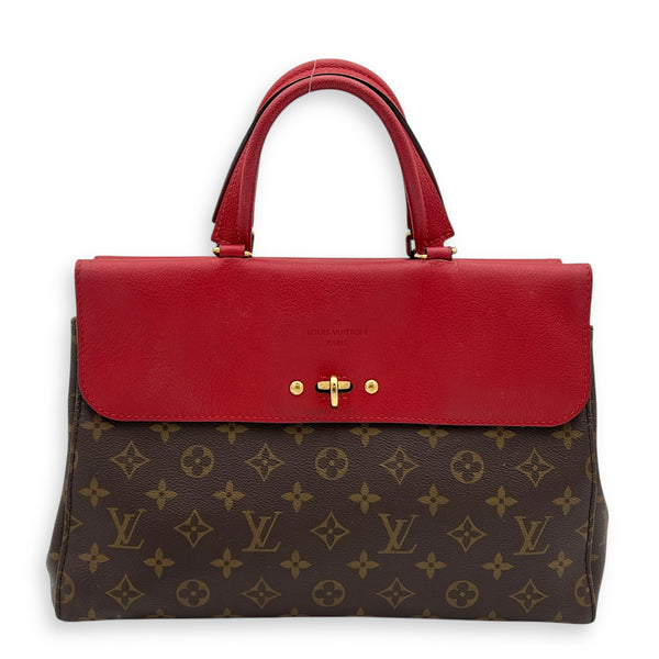 Venus Top Handle Bag Brown in Monogram Coated Canvas, Gold hardware