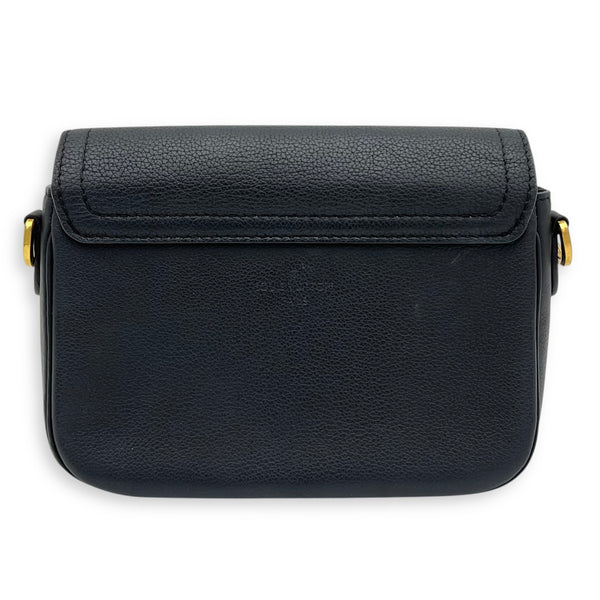 Lock Me Tender Shoulder Bag Black in Calfskin, Gold hardware
