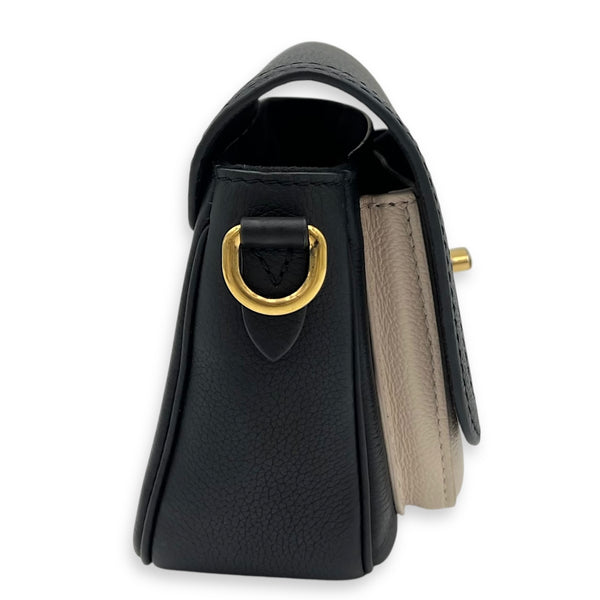 Lock Me Tender Shoulder Bag Black in Calfskin, Gold hardware