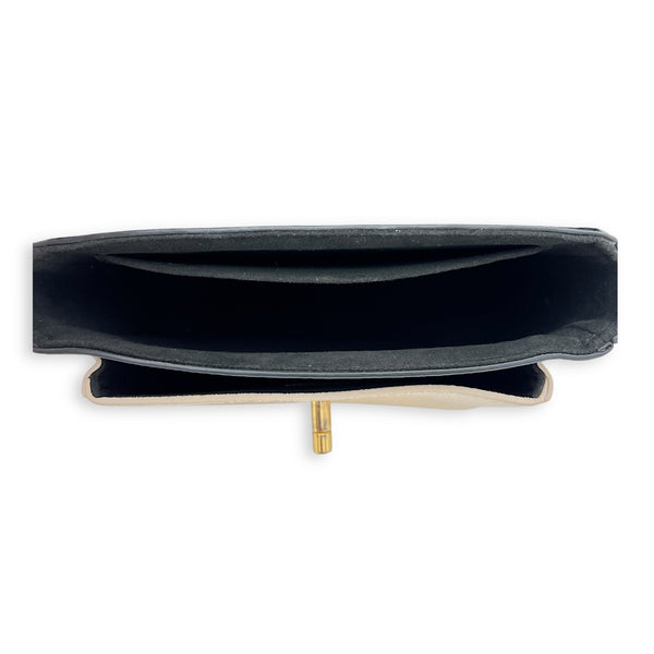 Lock Me Tender Shoulder Bag Black in Calfskin, Gold hardware