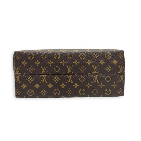 Alma Top Handle Bag B'N'B Brown in Monogram Coated Canvas, Gold hardware
