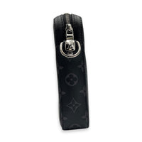 Trio Messenger Black in Monogram Coated Canvas, Silver hardware