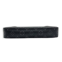 Trio Messenger Black in Monogram Coated Canvas, Silver hardware