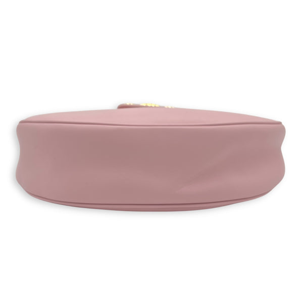Ava Triomphe Shoulder Bag Pink in Calfskin, Gold hardware