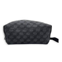 GG Backpack Black in Denim, Silver hardware