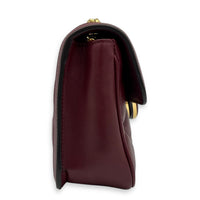 Interlocking GG Deco Shoulder Bag Red in Calfskin, Gold hardware