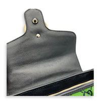 GG Marmont Top Handle Bag Green in Canvas, Silver hardware