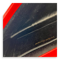 YSL Red Clutch in Calfskin, Gold hardware