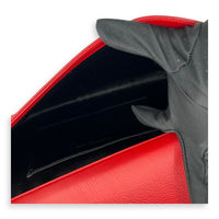 YSL Red Clutch in Calfskin, Gold hardware