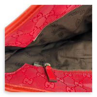 GG Shoulder Bag Red in PVC, Silver hardware