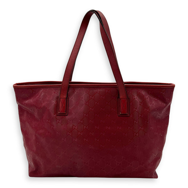 GG Shoulder Bag Red in PVC, Silver hardware