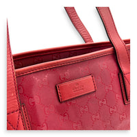 GG Shoulder Bag Red in PVC, Silver hardware