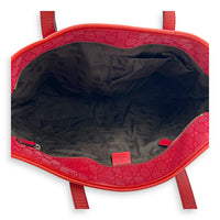 GG Shoulder Bag Red in PVC, Silver hardware