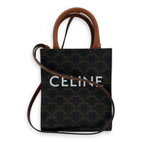 Cabas Brown Tote Bag in Calfskin, Gold hardware