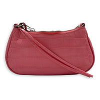 Le Cagole Shoulder Bag Mini Pink in Calfskin, Silver hardware