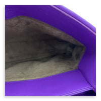 Intrecciato Shoulder Bag Purple in Calfskin, Ruthenium hardware