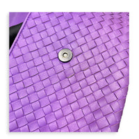Olimpia Purple Shoulder Bag in Calfskin, Ruthenium hardware