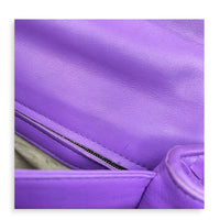 Olimpia Purple Shoulder Bag in Calfskin, Ruthenium hardware