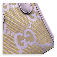 GG Mini Multi-colour Top Handle Bag in Canvas, Gold hardware