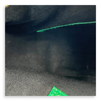 Le Cagole Shoulder Bag XS Green in Calfskin, Silver hardware