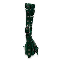 Le Cagole Shoulder Bag XS Green in Calfskin, Silver hardware