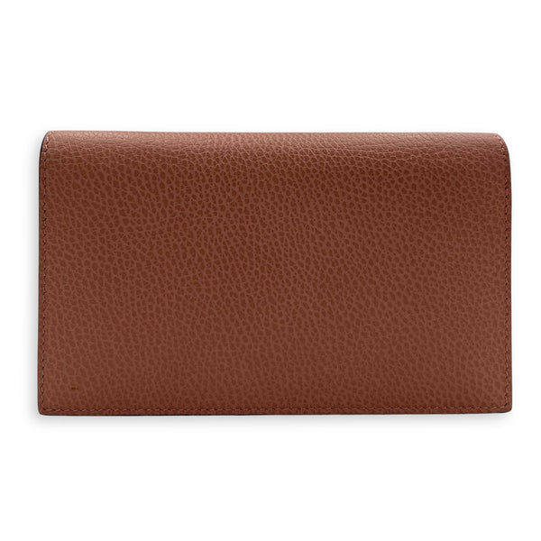 GG Wallet On Chain Pink in Calfskin, Gold hardware