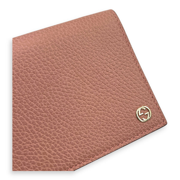 GG Wallet On Chain Pink in Calfskin, Gold hardware