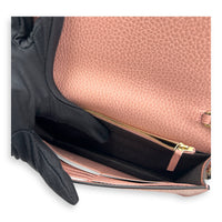 GG Wallet On Chain Pink in Calfskin, Gold hardware