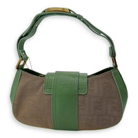 Baguette Shoulder Bag Multi-colour in Canvas, Gold hardware