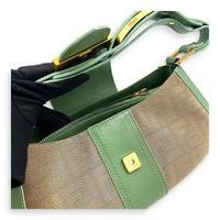 Baguette Shoulder Bag Multi-colour in Canvas, Gold hardware