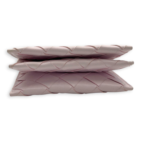 Pink Card Holder in Lambskin, Silver hardware