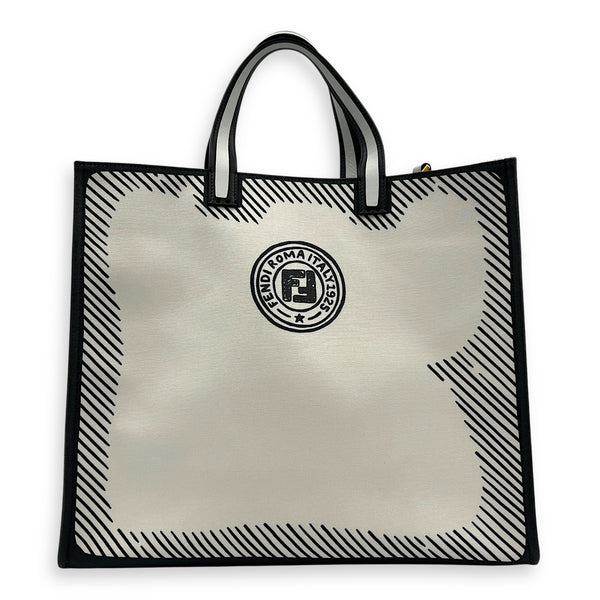 Logo Tote Bag Multi-colour in Calfskin, Gold hardware