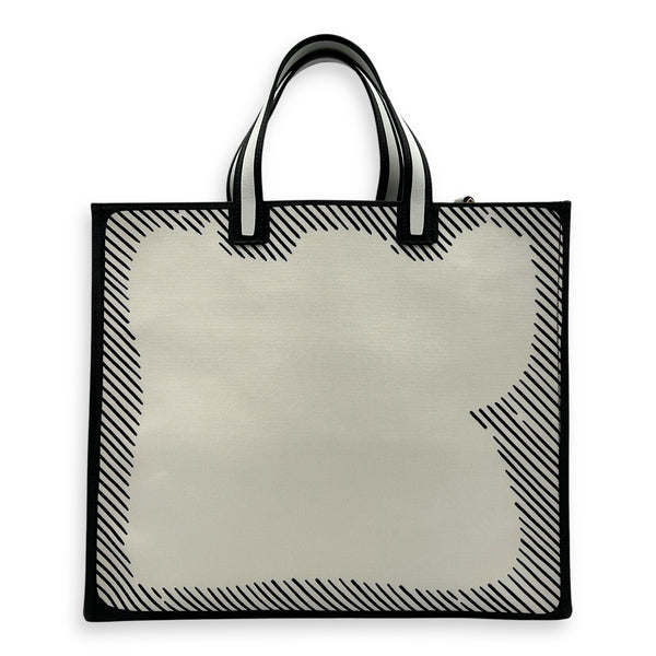 Logo Tote Bag Multi-colour in Calfskin, Gold hardware