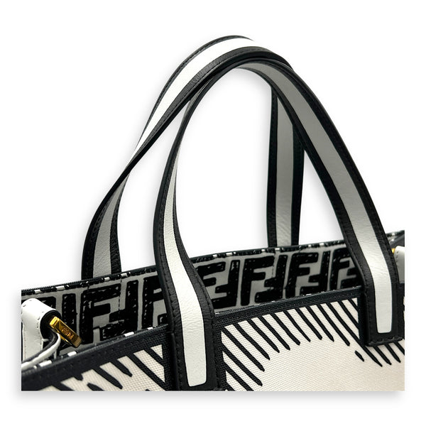 Logo Tote Bag Multi-colour in Calfskin, Gold hardware