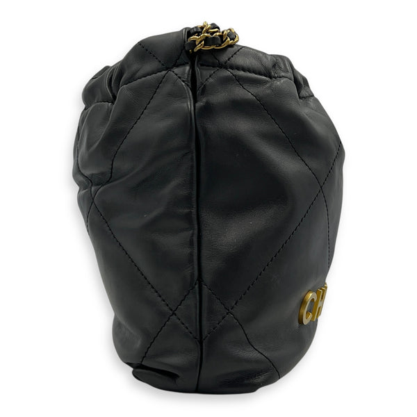 22 Tote Crossbody Bag Grey in Lambskin, Gold hardware