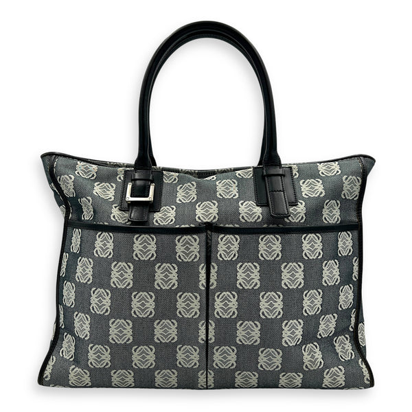 Anagram Top Handle Bag Silver in Canvas, Silver hardware