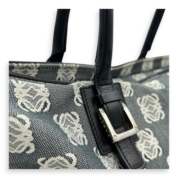 Anagram Top Handle Bag Silver in Canvas, Silver hardware