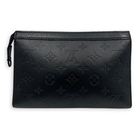 Gaston Wearable Wallet Black Crossbody Bag in Monogram Empreinte Leather, Black hardware