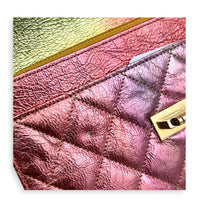 2.55 Wallet On Chain Multi-colour in Calfskin, Gold hardware