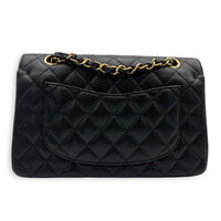 Classic Shoulder Bag Small Black in Caviar Leather, Gold hardware