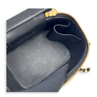 23P CC Mini Black Vanity Bag in Lambskin, Gold hardware