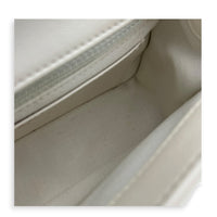 Rectangle Pearl Chain Shoulder Bag White in Lambskin, Gold hardware