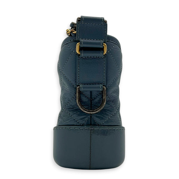 Gabrielle Shoulder Bag Blue in Calfskin, Mixed hardware