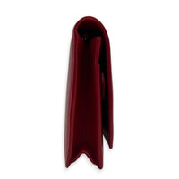 Camelia Wallet On Chain Red in Calfskin, Silver hardware
