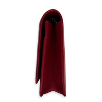 Camelia Wallet On Chain Red in Calfskin, Silver hardware