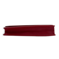 Camelia Wallet On Chain Red in Calfskin, Silver hardware