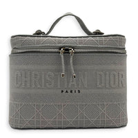 D-Lite Vanity Bag Grey in Canvas, Silver hardware